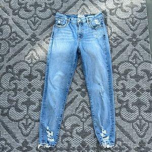AGOLDE size 28 distressed skinny ankle jeans